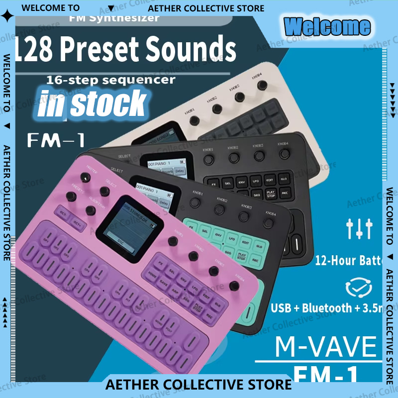 M-VAVE FM1 Pocket FM Synthesiz - Midi Controller Pad 评论和价格