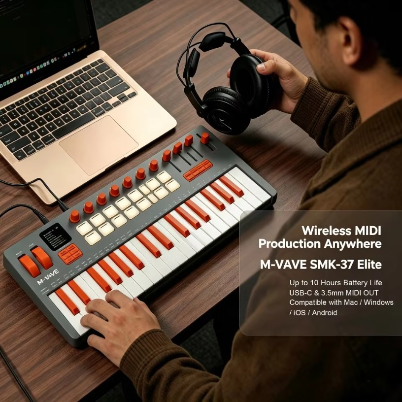 M-VAVE SMK-37 Elite Wireless M - Midi Controller Pad 评论和价格